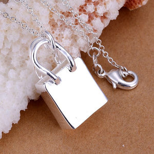 Silver Plated Handbag Charm Necklace