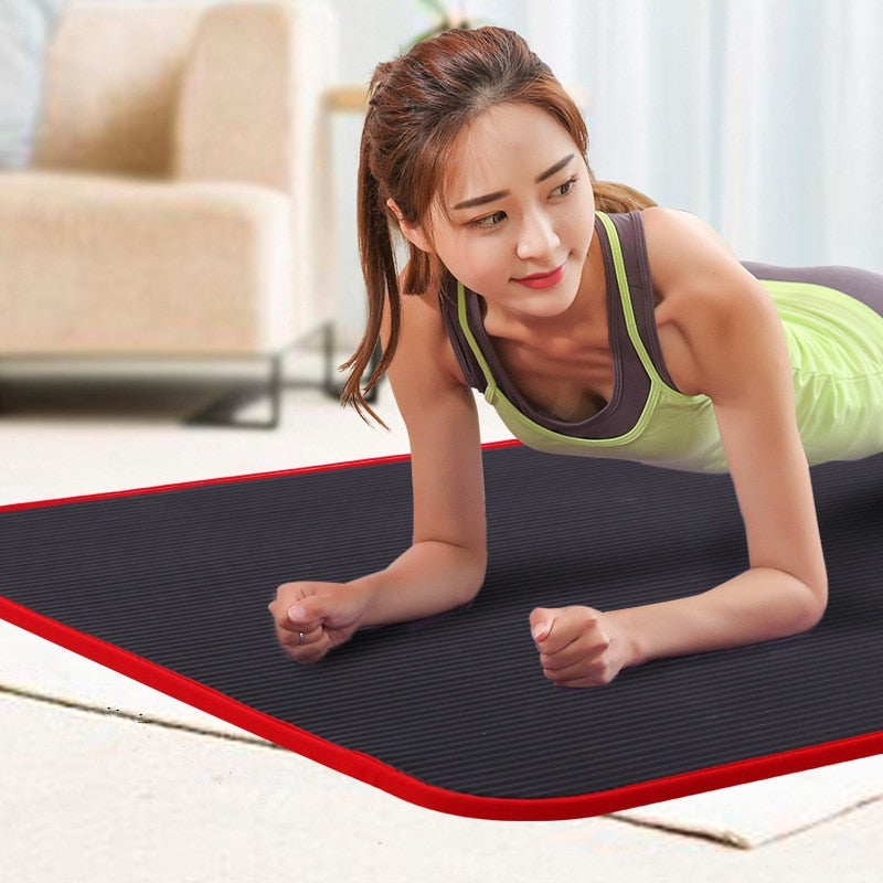 10mm Non-Slip Yoga Mat 183cm*61cm Thickened NBR – 4388 Premium Fitness