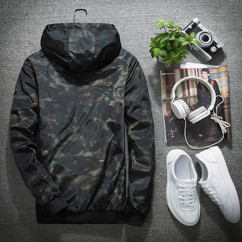 Image of New 2017 Spring Autumn Mens Fashion Casual Camouflage Hoodie Jacket Men Waterproof Clothes Men's Windbreaker Coat Male Outwear