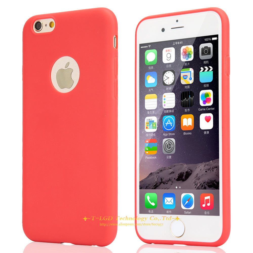 Candy Colors Soft TPU Silicon Phone Cases For iPhone 6 6s 5 5s SE 7 7 Plus Coque Capa