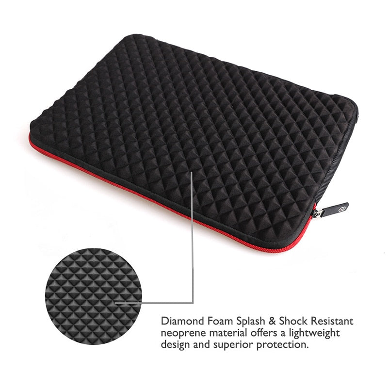 Waterproof Shockproof Laptop sleeve13.3 15.6 17 17.3 inch Laptop Sleeve Waterproof Shockproof Diamond pattern Skin Notebook Case Bag