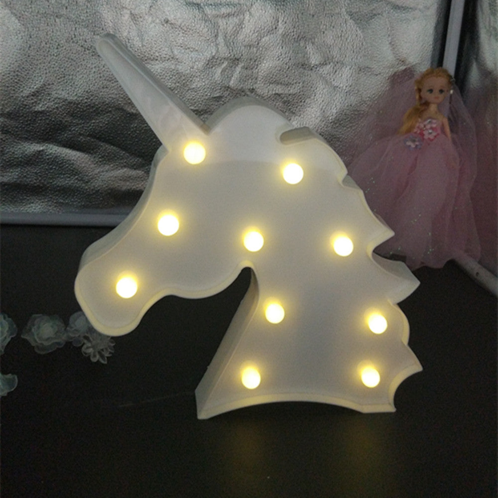 Unicorn Head Led Night Light  Wall