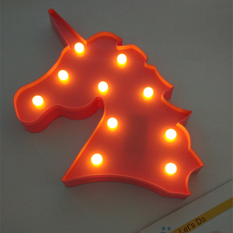 Image of Unicorn Head Led Night Light  Wall