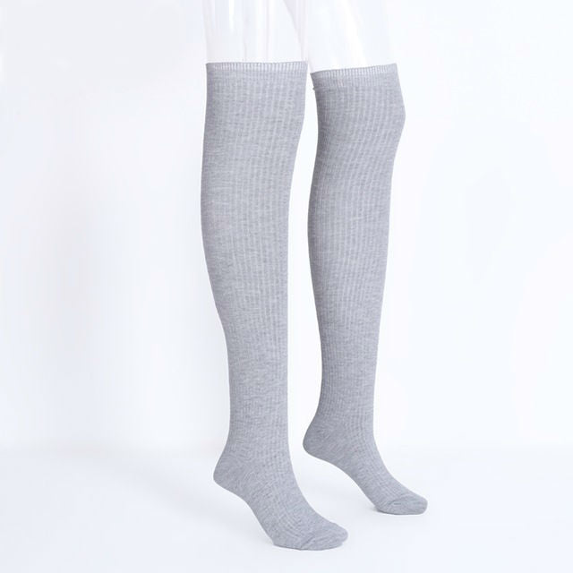Knit thigh high knee socks long Sexy stockings