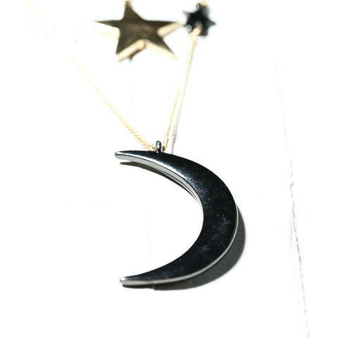 Image of Moon and the Stars Necklace Leather choker necklace jewelry