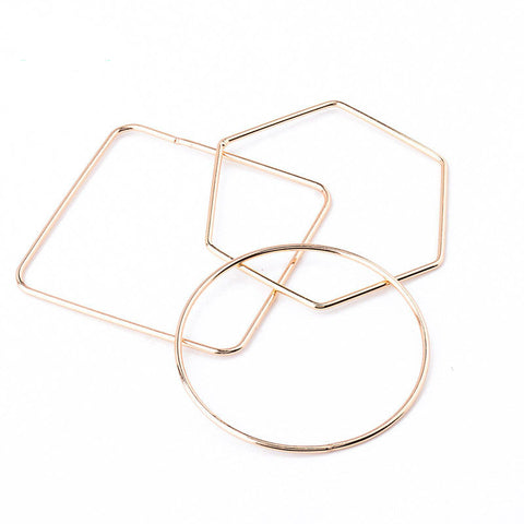 Image of Minimal Modern Jewelry  Square/Round Geometric Bracelets & Bangles