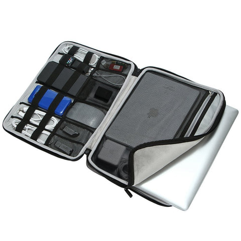 Image of 13-13.3 Inch Handle Diamond Foam Laptop Sleeve, Shock Resistant Electronics Accessories Storage Handbag /Stylish Travel