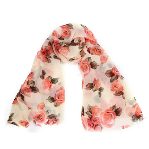 Image of Rose Scarf Womens 2016 Fashion Voile Long Stole Scarves Shawl Scarf Ladies