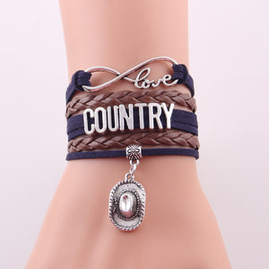 Love country Music bracelet & bangles for women Jewelry 50% off and free shipping