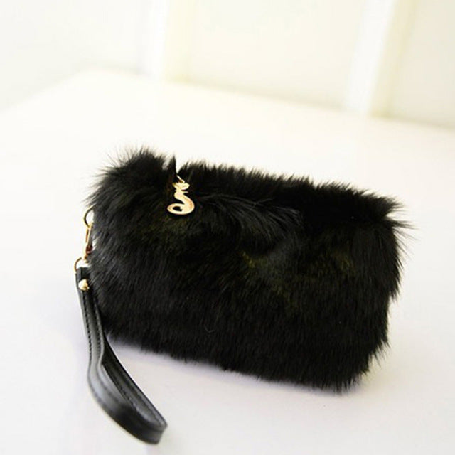 Winter Plush Fox Fur Fluffy Shoulder Bag For Women Soft And Casual  Crossbody Clutch Purse, Bucket Tote, And Handbag From Gisella1885, $120.82  | DHgate.Com