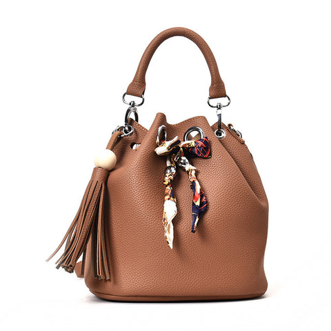 Image of Clutch and Messenger Handbag set with tassel and Crossbody strap - Free Shipping