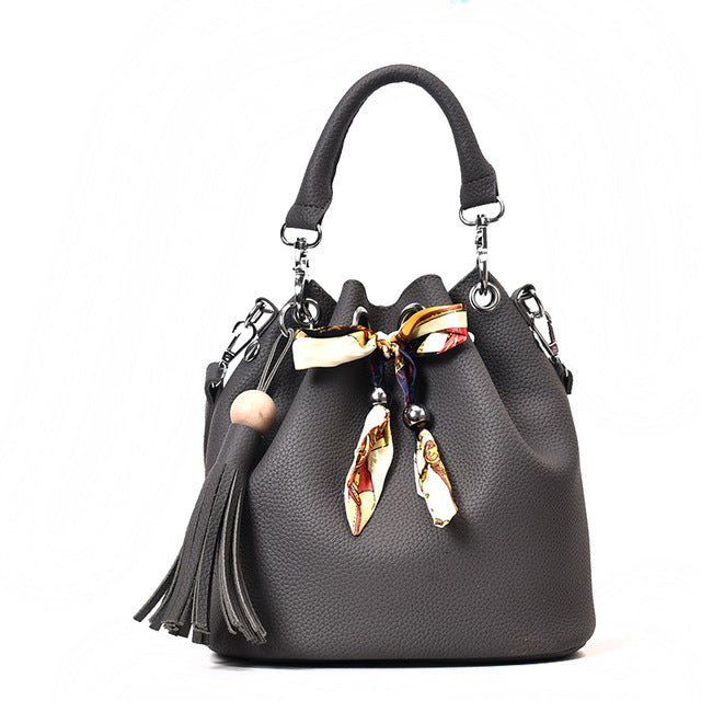 Clutch and Messenger Handbag set with tassel and Crossbody strap - Free Shipping