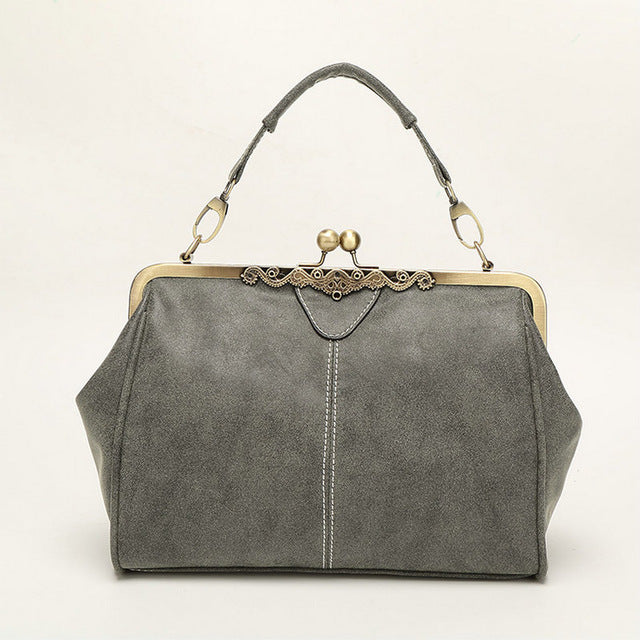Vintage Classic Metal Clasp Handbags Famous Brand Designer High Quality