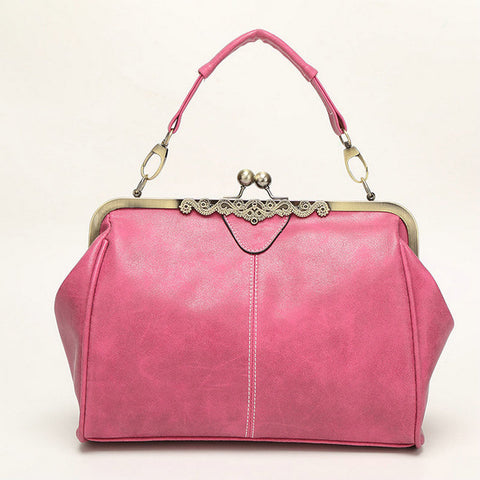 Image of Vintage Classic Metal Clasp Handbags Famous Brand Designer High Quality