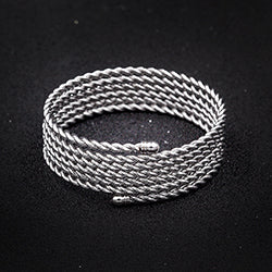Image of Stainless Steel Silver Cuff Bracelet Simple Wide Bangle