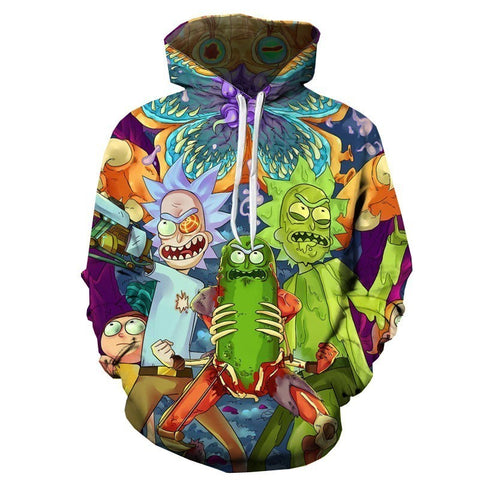 rick and morty New Fashion funny Men/women 3d pickle rick Print male/femme Hoodies Pullover Mens tracksuit Sweatshirts Clothing