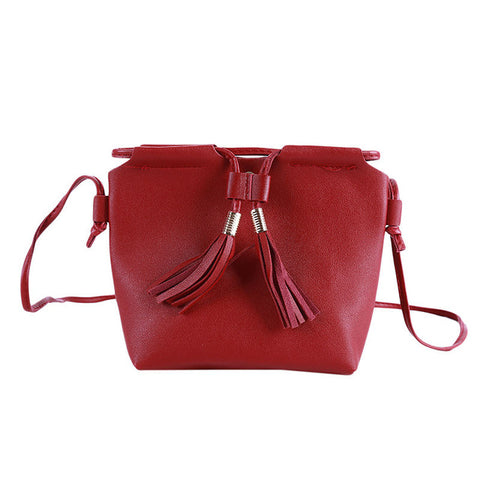 Image of Retro Faux Suede Fringe Women Messenger Bags Tote New Handbag Tassel Shoulder Handbags Crossbody Bag Top-Handle Bags
