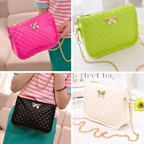 Image of Luxury Leather Handbag Shoulder Bag Chain Strap Messenger Bags in 6 Colors