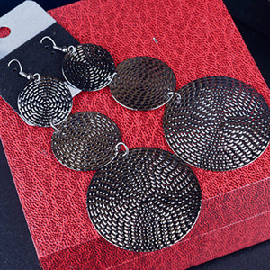 Image of Rock Punk Big Leaf Geometric Water Drop Metal Long Dangle Earrings For Women Bohemian Fashion Jewelry