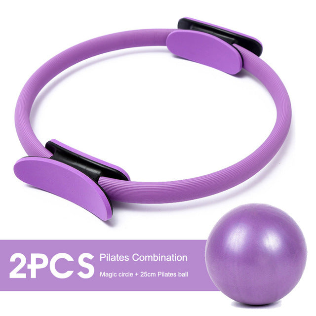 5PCS Yoga Ball Magic Ring Pilates Circle Exercise Equipment Workout Fitness Training Resistance Support Tool Stretch Band Gym Yoga Circles