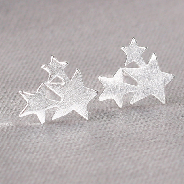 Real 925 Sterling Silver Small Stud Earring