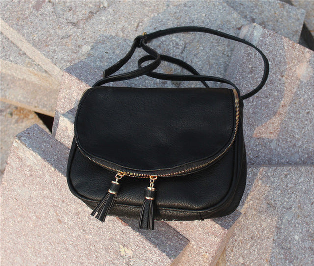 Tassel Women Bag Leather Handbags Cross Body Shoulder Messenger