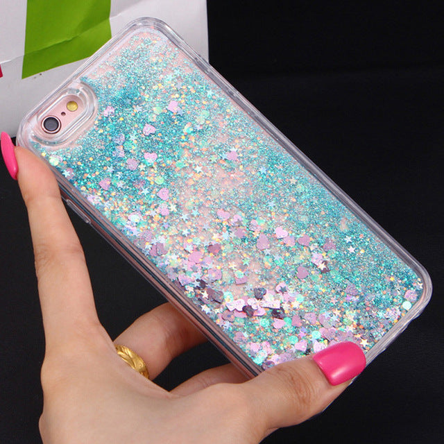 Love Heart Glitter Dynamic Liquid Quicksand Cases for iPhone 6 Cases 5 5s SE 6s Plus for iPhone 7 Case 7 Plus Soft Silicon p35
