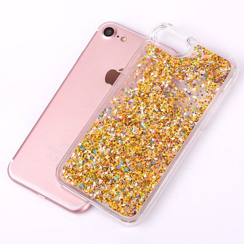 LOVECOM Dynamic Liquid Glitter Colorful Paillette Sand Quicksand Hard Back Cover Phone Case For iPhone 6 6S 7 7 Plus