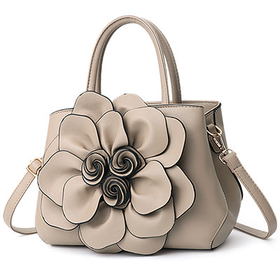 Gorgeous Floral Leather Handbag or Purse  with Shoulder or Crossbody strap
