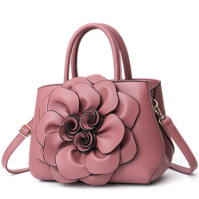 Gorgeous Floral Leather Handbag or Purse  with Shoulder or Crossbody strap