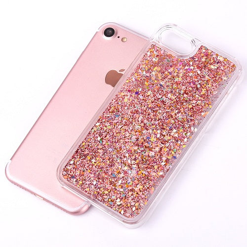 LOVECOM Dynamic Liquid Glitter Colorful Paillette Sand Quicksand Hard Back Cover Phone Case For iPhone 6 6S 7 7 Plus