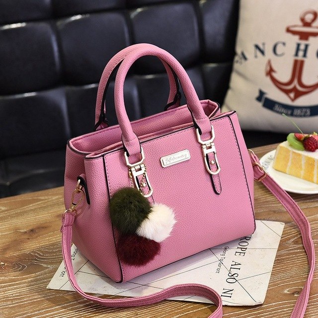Luxury Handbag with decorative fur