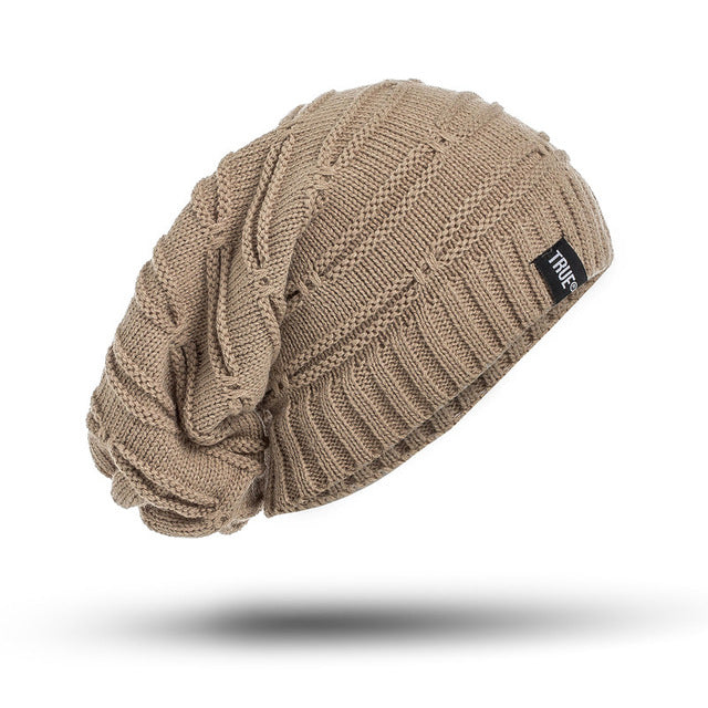 True  Knitted Winter Hat Solid Color Unisex Beanie