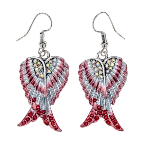 Image of You are My Angel wings dangle drop earrings