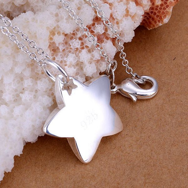 Star Bright 925 Sterling Silver Heart Necklace